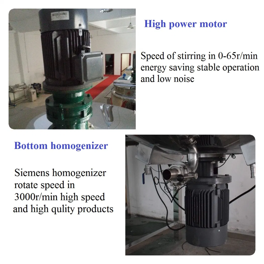 Double Jacket Electric Heating Vertical Ss Mixer Agitation Liquid Blend Mixing Tank